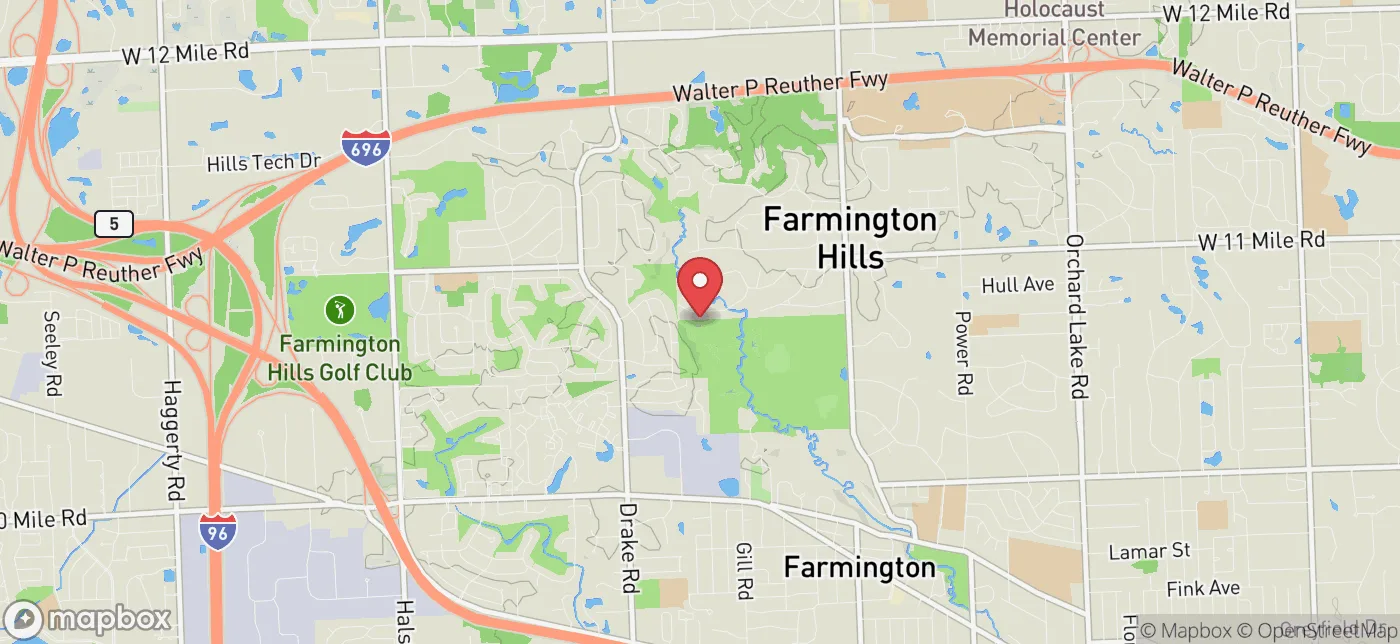 Pickup location near Waterford, Michigan