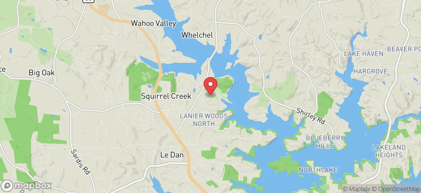 Pickup location near Ball Ground, Georgia