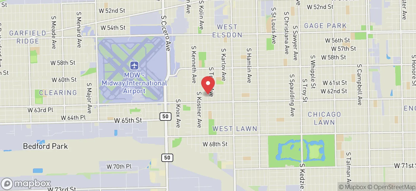 Pickup location near Chicago, Illinois