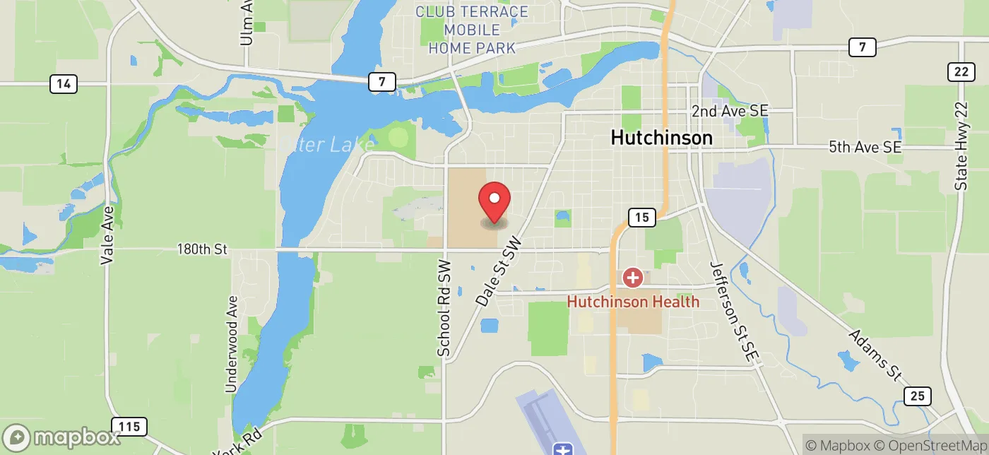 Pickup location near Hutchinson, Minnesota