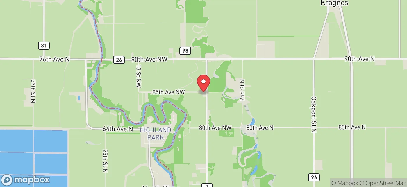 Pickup location near Fargo, North Dakota