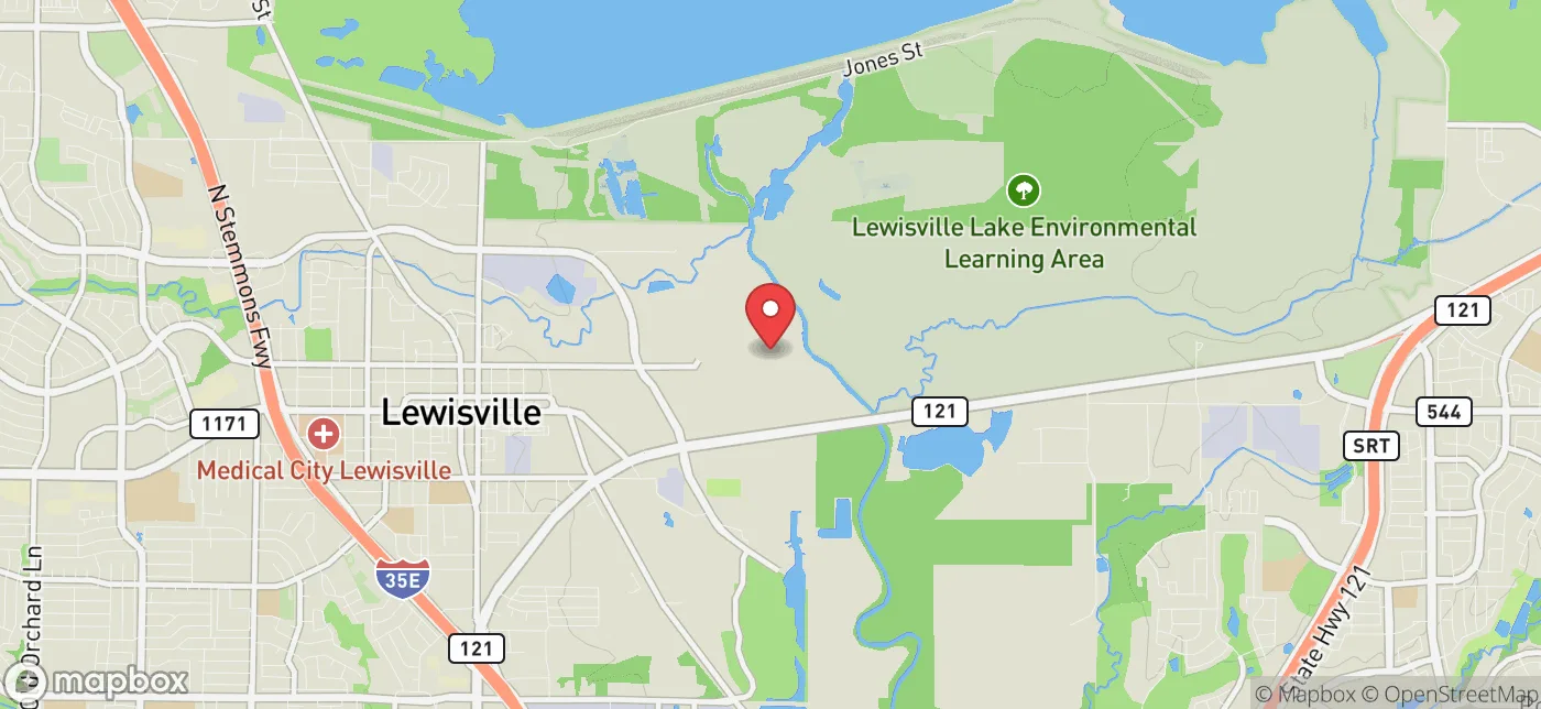 Pickup location near Fort Worth, Texas