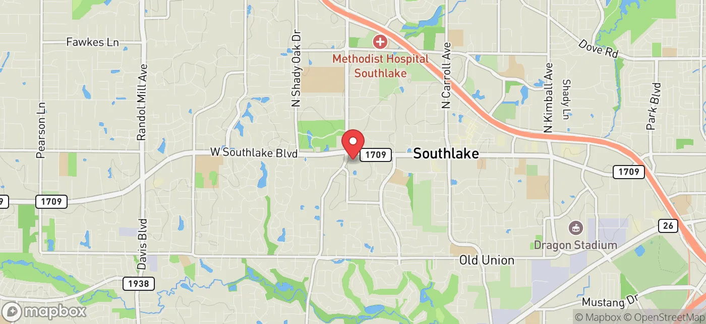 Pickup location near Fort Worth, Texas