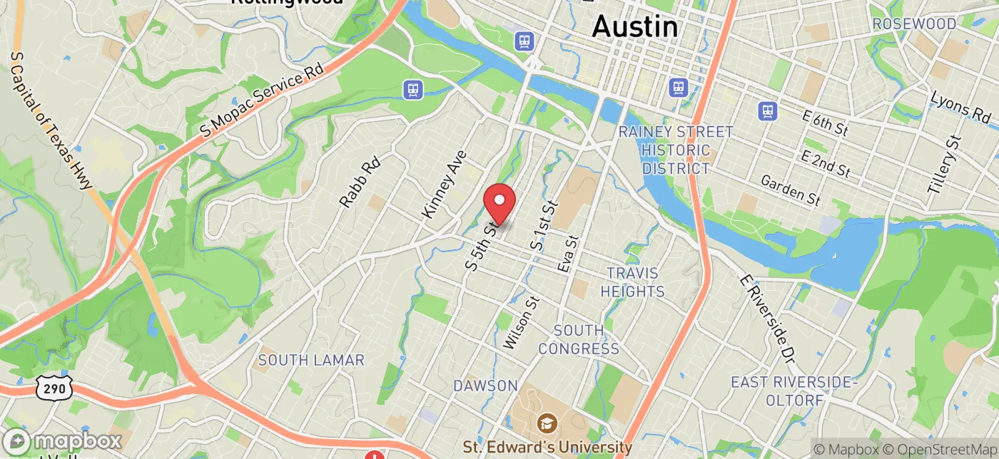 Pickup location near Austin, Texas