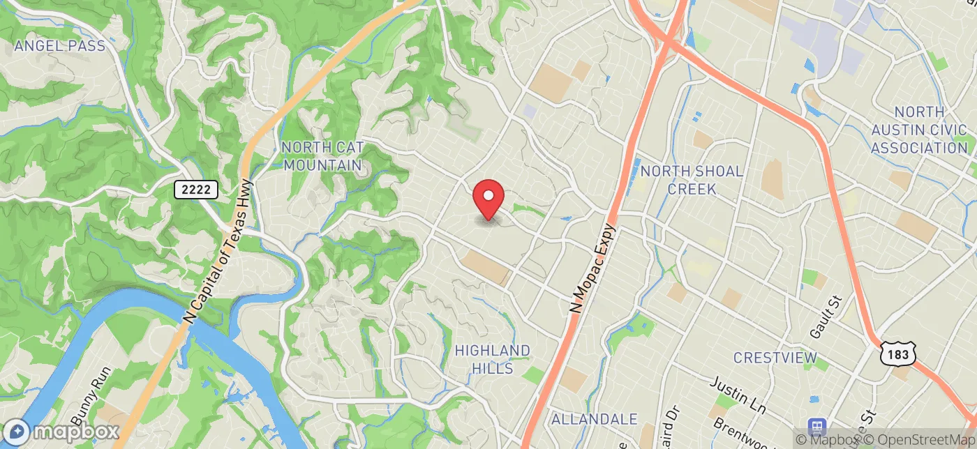 Pickup location near Austin, Texas
