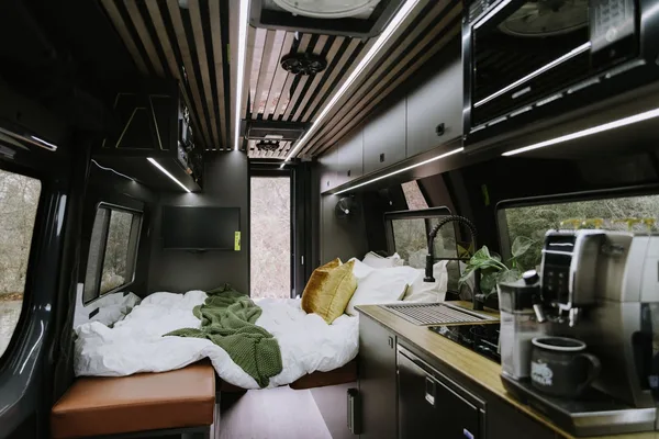 27North VOG camper van parked on a remote off-grid road