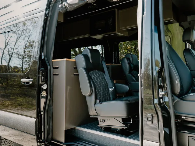 Interior of the 27North VT camper van