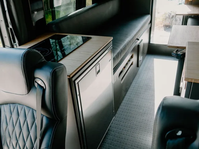 Interior of the 27North VT camper van