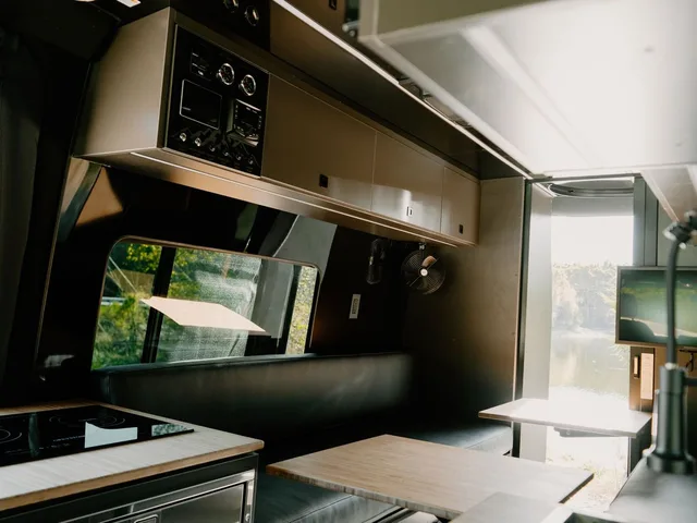 Interior of the 27North VT camper van