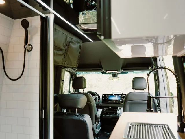 Interior of the 27North VX camper van