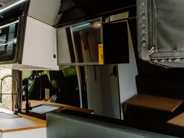 Interior of the 27North VX camper van