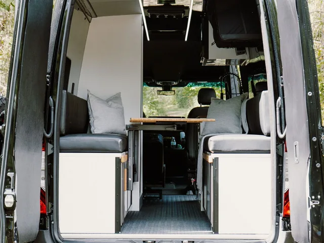 Interior of the 27North VX camper van