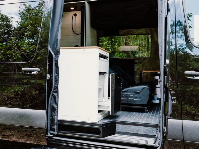 Interior of the 27North VX camper van