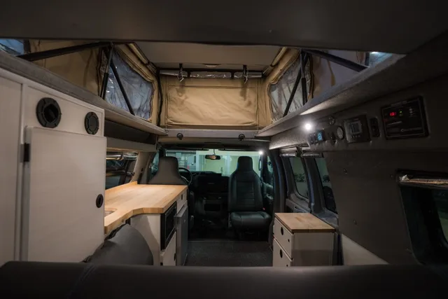 Interior of the Field Vans Summit camper van