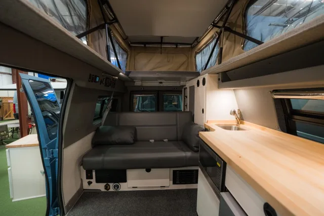 Interior of the Field Vans Summit camper van