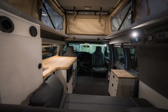 Interior of the Field Vans Summit camper van