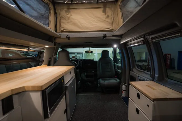 Interior of the Field Vans Summit camper van