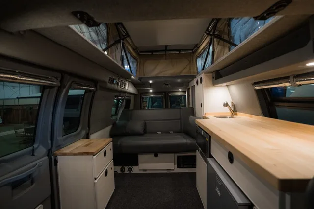 Interior of the Field Vans Summit camper van