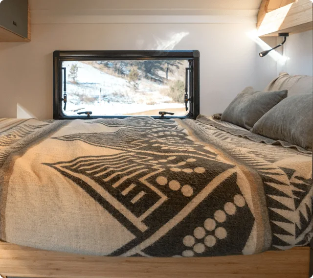 Interior of the GeoTrek Verus camper van