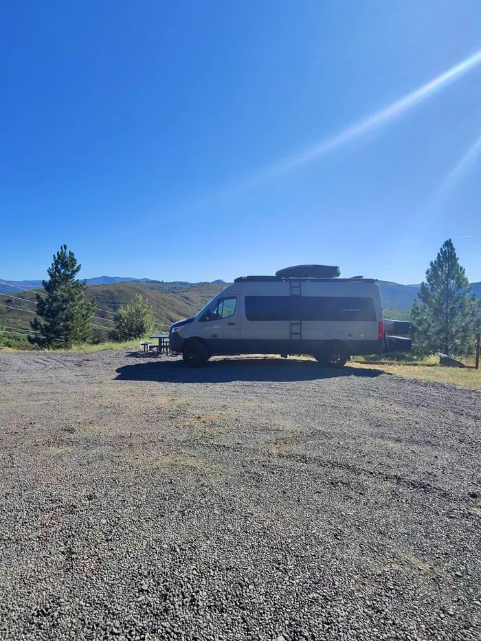 Outside Van Approach Premium camper van rental in Los Angeles California exterior view