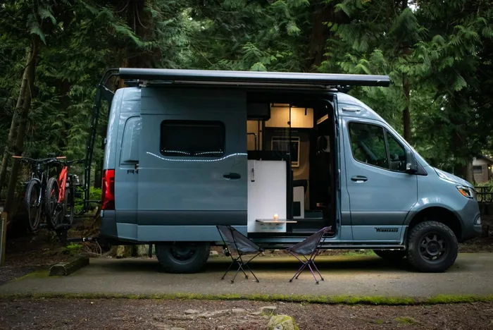 Winnebago Revel camper van rental in Bellingham Washington exterior view