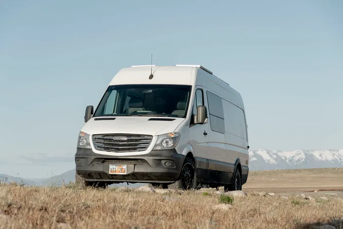 Freightliner Sprinter campervan rental in Salt Lake City Utah exterior view