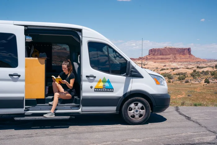Ford transit campervan rental in Boise Idaho exterior view