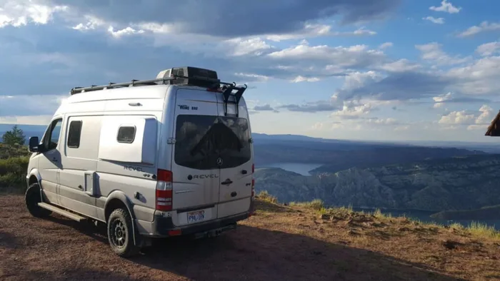 Winnebago Mercedes Sprinter campervan rental in Salt Lake City Utah exterior view