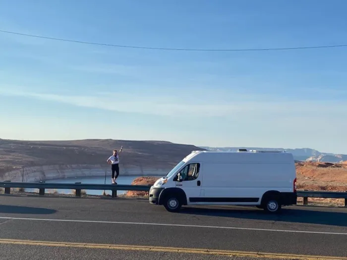 Dodge Ram 2500 High Top Roof campervan rental in Scottsdale Arizona exterior view
