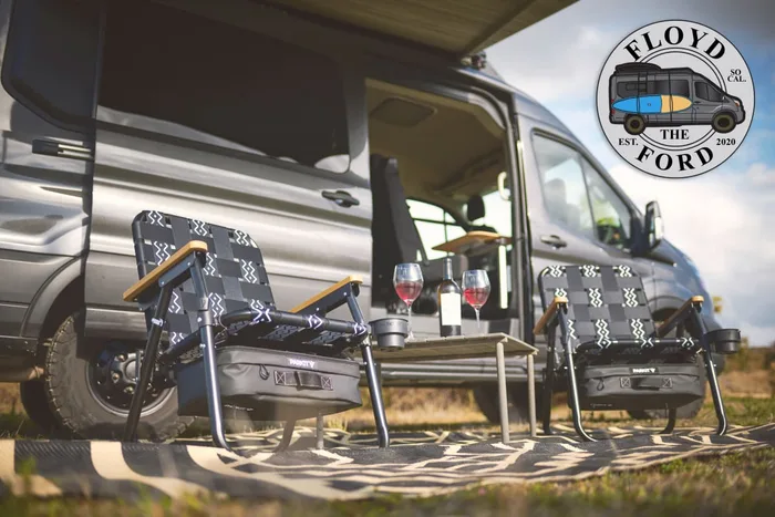Ford Transit campervan rental in Temecula California exterior view