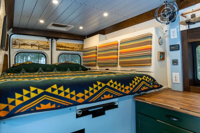 Dodge Nacho Average Van camper van rental in Missoula Montana exterior view
