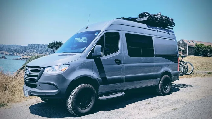 Mercedes-Benz sprinter campervan rental in Temecula California exterior view