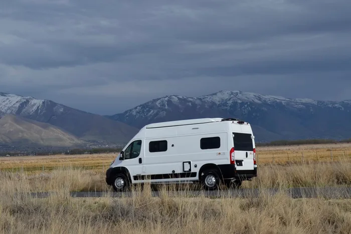 Winnebago Solis campervan rental in Salt Lake City Utah exterior view