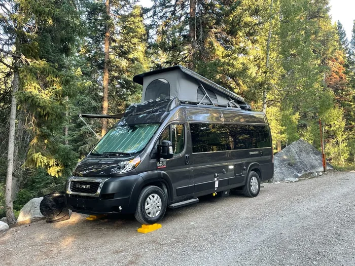 Thor Sequence campervan rental in Salt Lake City Utah exterior view