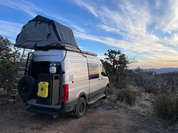 VanCraft Mercedes Benz campervan rental in Scottsdale Arizona exterior view