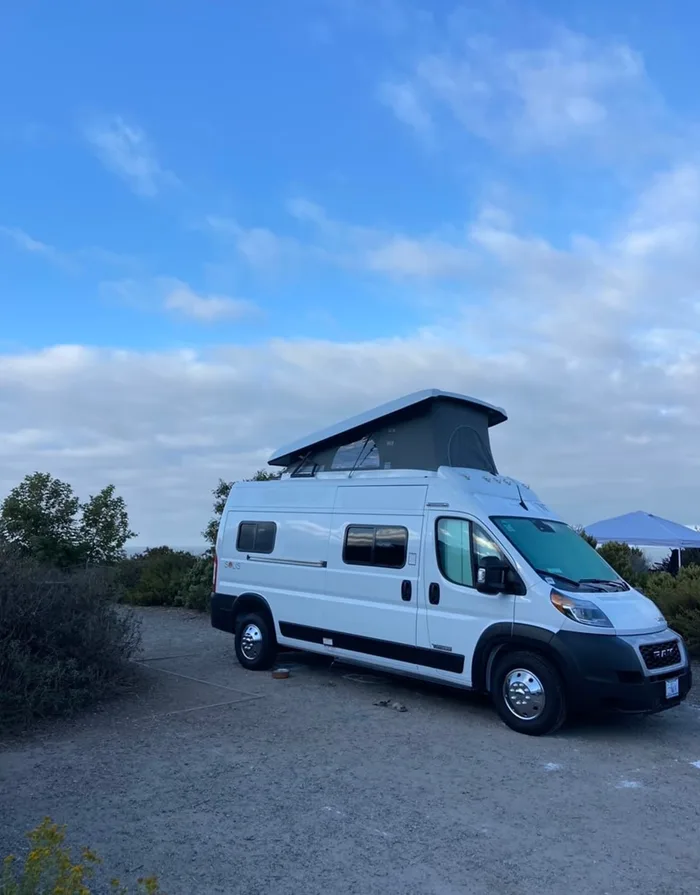 Dodge Winnebago campervan rental in Temecula California exterior view