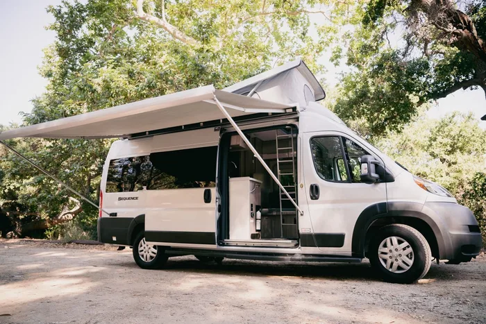 Thor Sequnce campervan rental in Los Angeles California exterior view