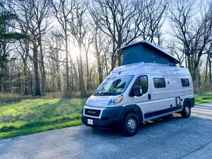 Winnebago Solis campervan rental in Chicago Illinois exterior view
