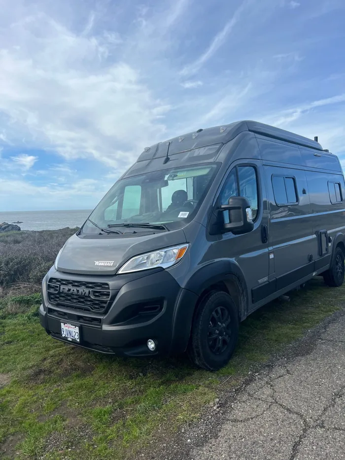 Winnebago Solis BUT59P campervan rental in Sacramento California exterior view
