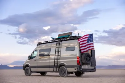 Luxury 2022 Mercedes Sprinter Camper Van in Portland – Sleeps 2, Full Off-Grid Setup, Indoor/Outdoor Shower camper van rental