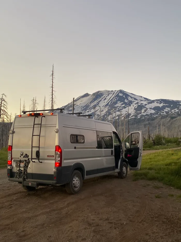 RAM Promaster 2500 camper van rental in Bellevue Washington exterior view