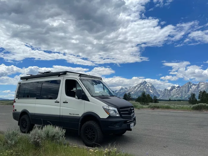 Sportsmobile /Field camper van rental in Bellevue Washington exterior view
