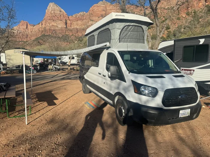 Colorado Campervan Transit Custom camper van rental in Eastvale California exterior view