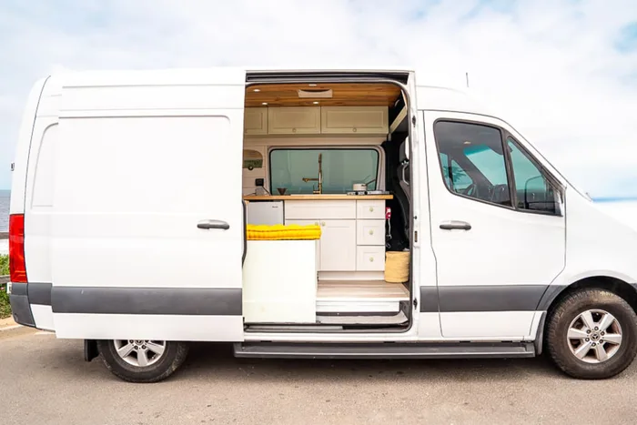 Mercedes-Benz Sprinter camper van rental in GLENDALE California exterior view