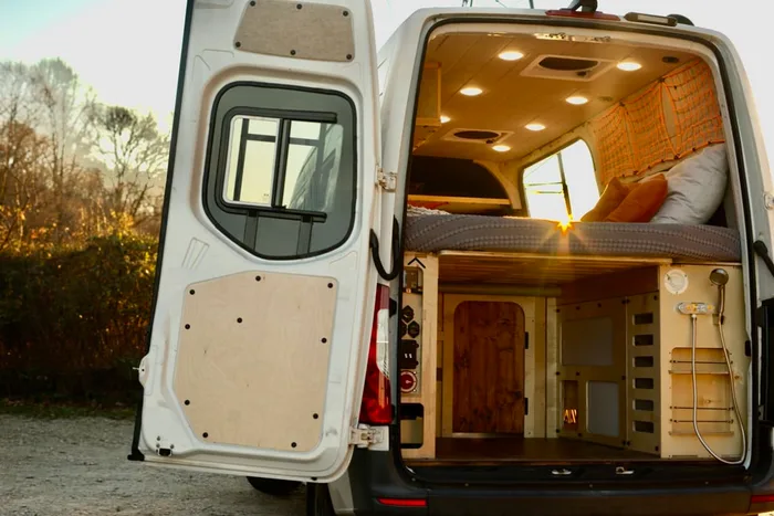 Mercedes-Benz Raquel camper van rental in Asheville North Carolina exterior view