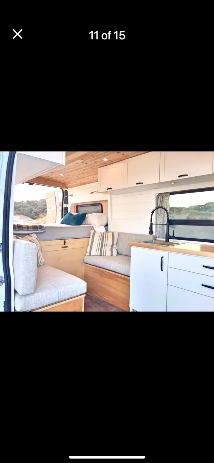 Adventure Wagon Clover camper van rental in Asheville North Carolina exterior view