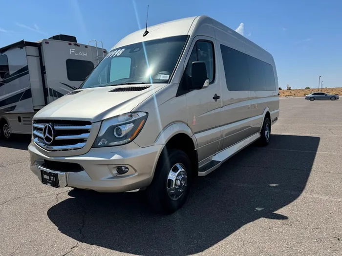 Midwest Automotive Designs Ultimate Presidential camper van rental in Hatboro Pennsylvania exterior view