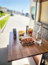 Dining area in Mercedes-Benz Astro Camper camper van rental in Eastvale California