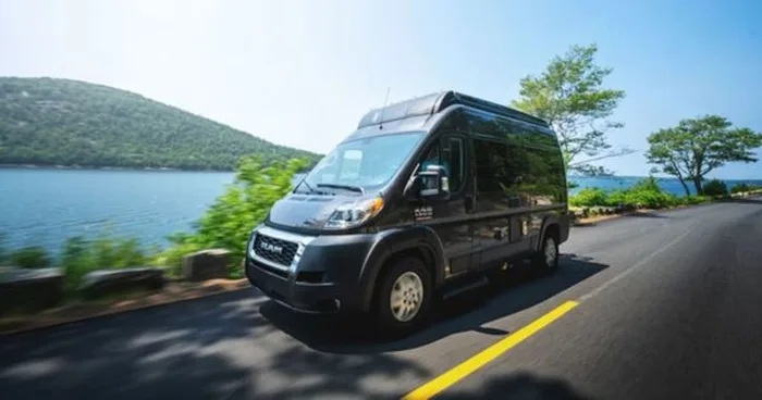 Glampers Thor Sequence camper van rental in Eastvale California exterior view