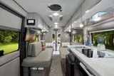 Kitchen area in Glampers Thor Sequence Class B camper van rental in Eastvale California